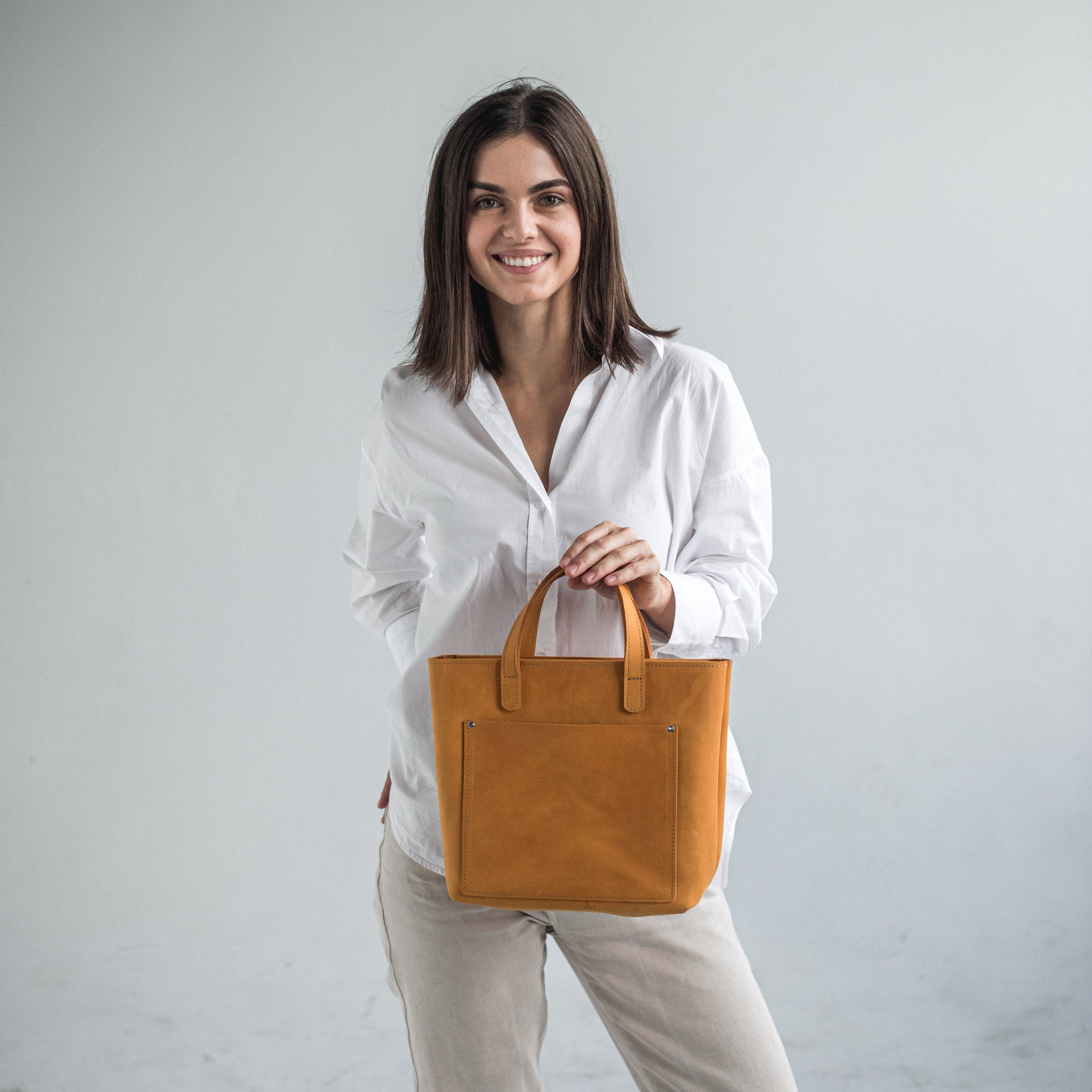 Tote shop bag camel