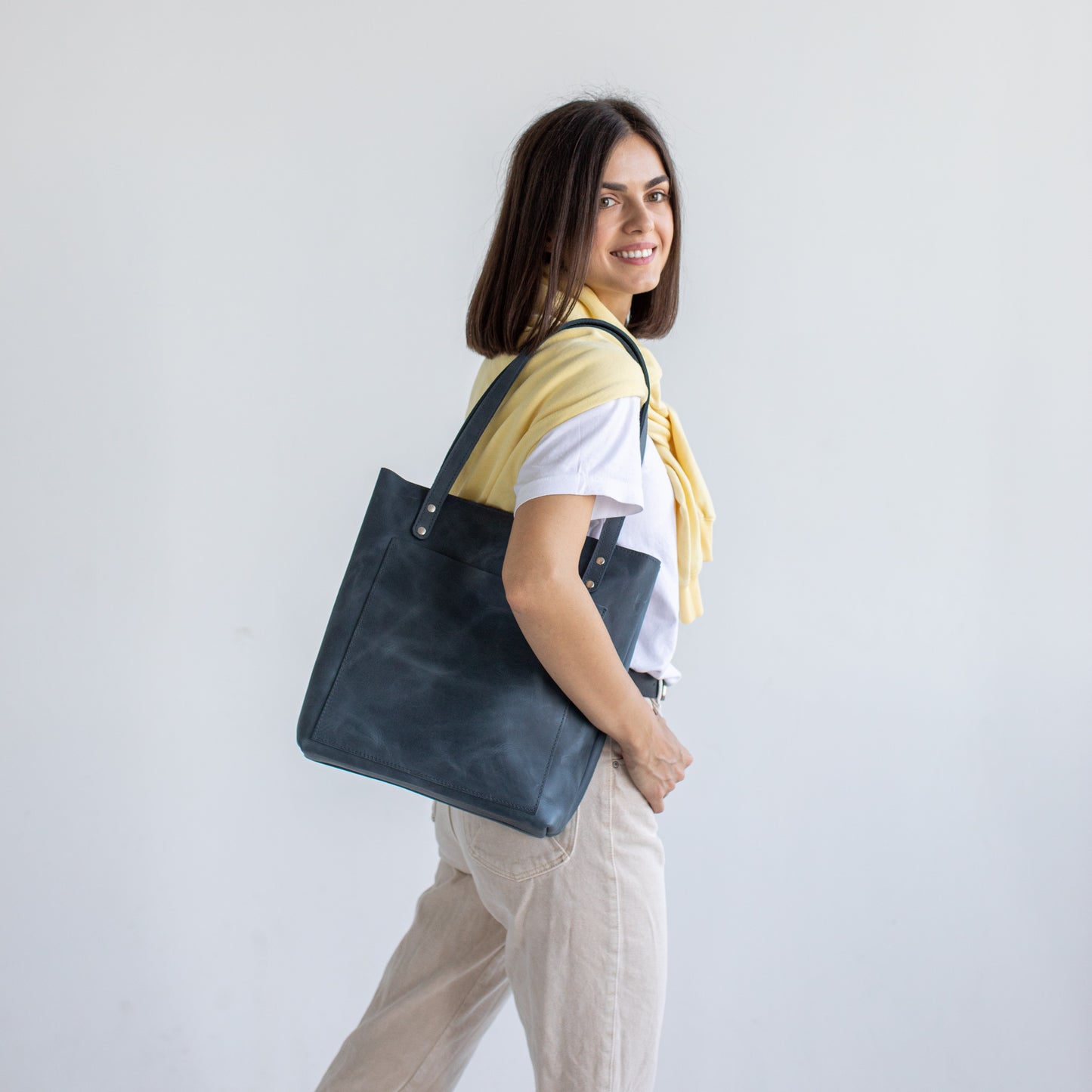 Great Brown leather tote bags 