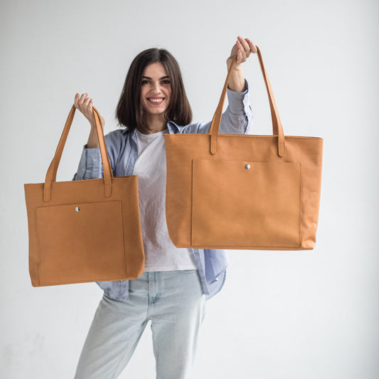 Leather tote bag 